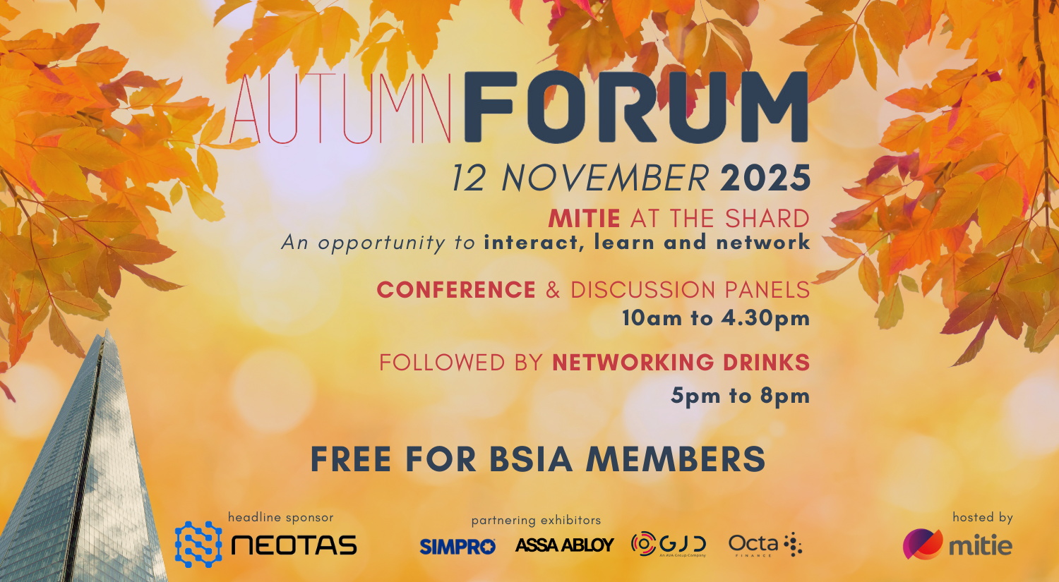 Programme Released for the 2025 BSIA Autumn Forum