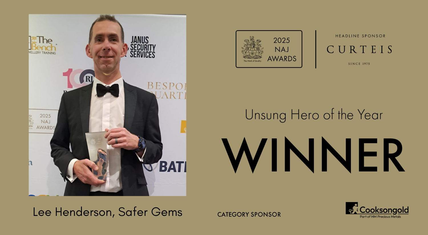 Lee Henderson of Safer Gems Wins Unsung Hero Award