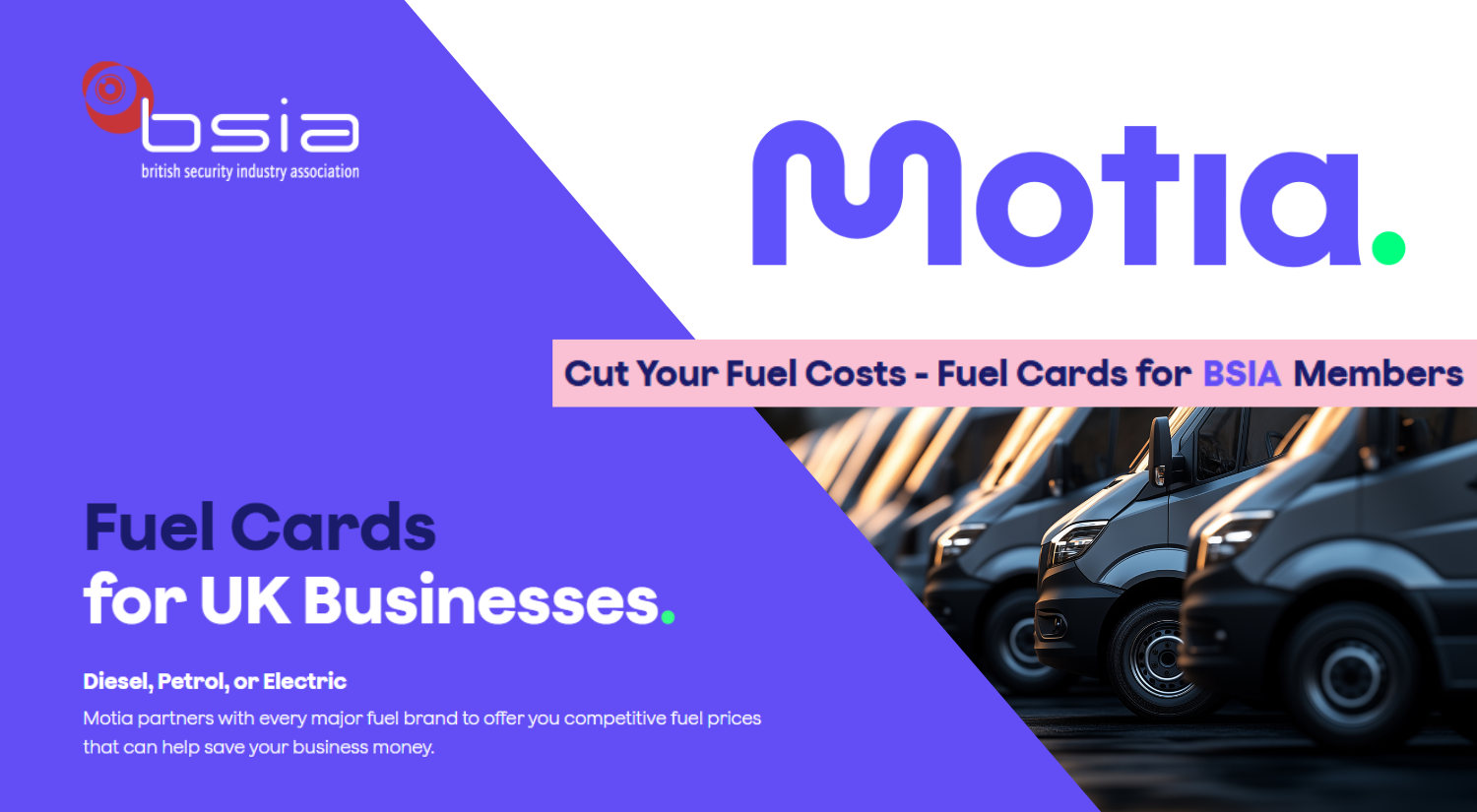 Motia are offering BSIA members FREE Fuel Cards - Offer Extended!