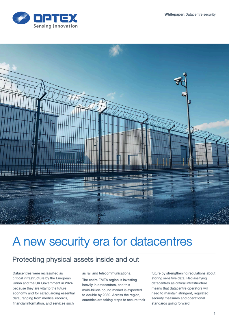 OPTEX launches datacentre security whitepaper