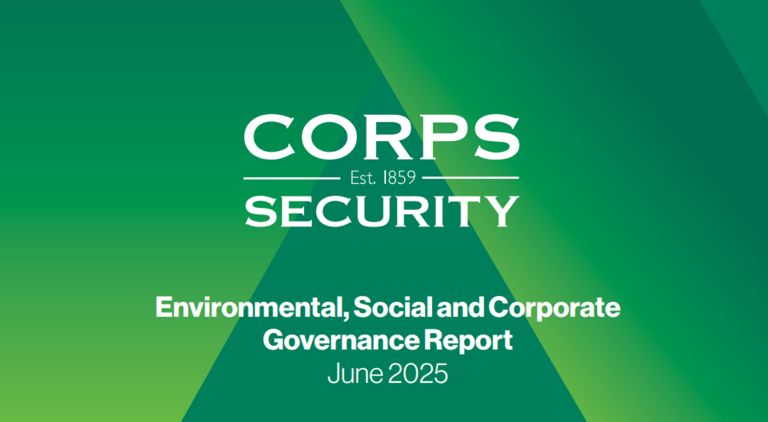 Corps Security Publish Their Environmental, Social and Corporate Governance Report