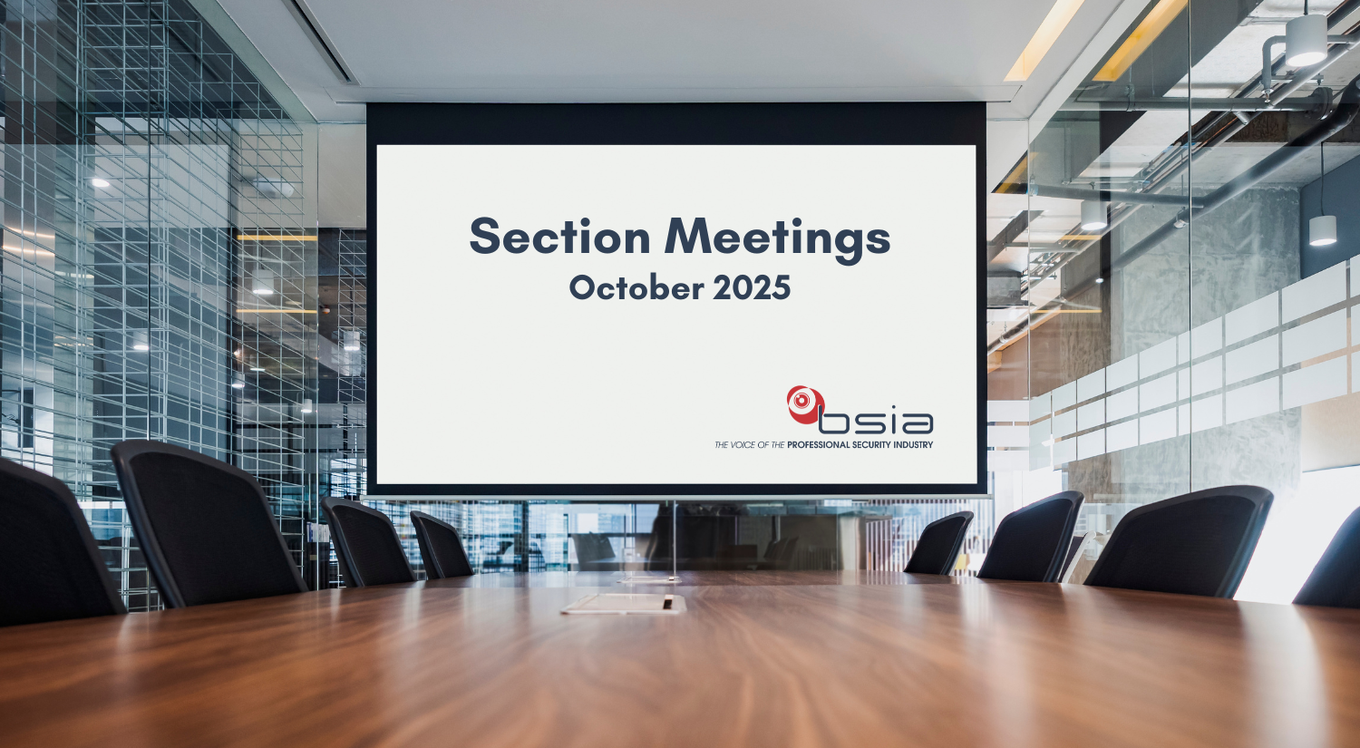 BSIA Announce Section Meetings for October