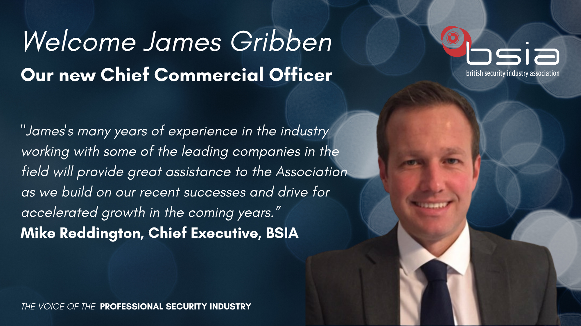 BSIA appoint James Gribben as Chief Commercial Officer